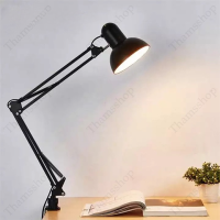 โคมไฟหนีบโต๊ะ โคมไฟตั้งโต๊ะ ปรับระดับได้รอบทิศทาง Table Reading lamp Adjustable with clip E27 MAX 60w thamsshop