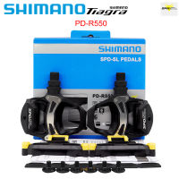 SHIMANO SPD PD-R550จักรยานถนนด้านเดียวเหยียบล็อคตัวเองด้วย SH11พุกขี่จักรยานล็อคเหยียบอุปกรณ์จักรยานเดิม