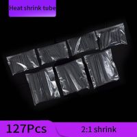 127pcs Heat Shrinkable Tube Kit Shrinking Assorted Polyolefin Insulation Sleeving 2:1 Wire Cable Sleeve Kit DIY Wire Repair Electrical Circuitry Parts