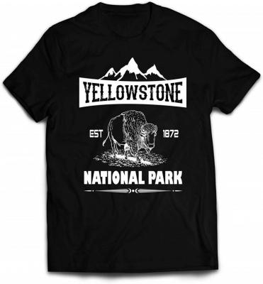 T-shirts Worth Now Men Women Destinations Bison National Park 1872 T-shirts Old Faithful Hoppers 100% cotton T-shirt
