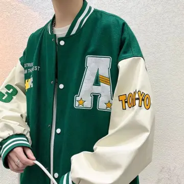 unisex varsity jacket Bomber Jacket New Letterman Aesthetic Streetwear  Baseball