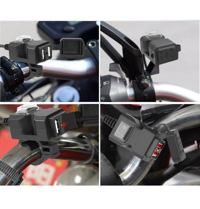 vastar-กันน้ำ-dual-usb-12v-มือจับรถจักรยานยนต์ช่องเสียบสายชาร์จ-w-switch-amp-mounts