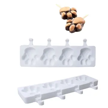 1set Silicone Popsicle Mold, Cute Paw Design Ice Pop Mold For Kitchen