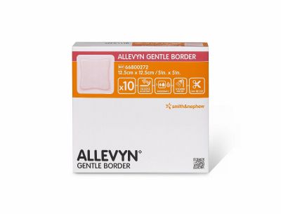 Smith and Nephew Smith & Nephew 66800272 - Foam Dressing Allevyn Gentle Border 12.5cm x 12.5cm, 10 Sheets