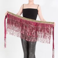 ✘✔✧ Belly Dance Waist Scarf Performance Hip Scarf Sequin Tassel Waist Seal Stage Performance Tassel Sequin Waist Chain Square Dance Waist Scarf