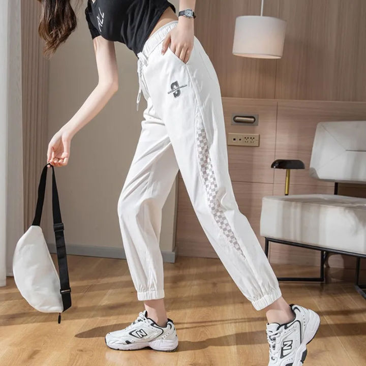 Annie-Sport Jogging Pants Women Plus Size Ice Silk Quick-drying