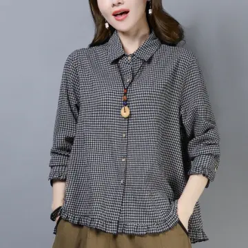 Checkered Tops Women Best Price in Singapore Jan 2024 Lazada