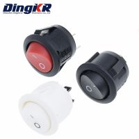 5Pcs Red Black White 20MM ON/OFF Round Rocker Toggle Switch 6A/250VAC 10A 125VAC Plastic Push Button Switch KCD1-105