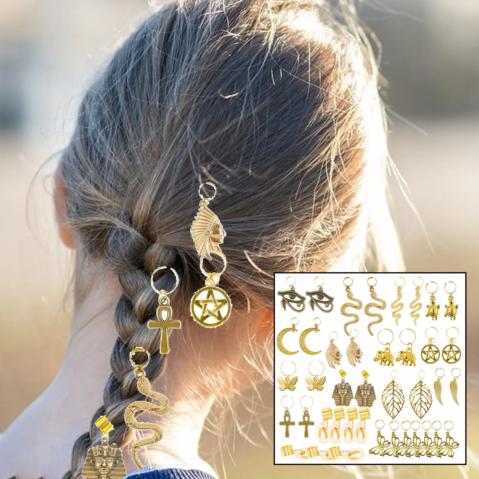 BolehDeals 40Pcs Jewelry Braids Hair Clips Dreadlocks Hair Charms Flexible  Durable | Lazada PH