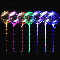 10pcslot Handle Led Balloon Transparent Wedding Bobo Balloons Birthday Party Decorations Kids Christmas Toys Light Ballon LED