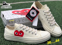 ❗️ส่งของทุกวัน❗️ รองเท้าCOMME DES GARCONS PLAY x CONVERSE CHUCK TAYLOR 70s ALL STAR LOW "BLACK &amp; WHITE" size:36-44EU พร้อมกล่อง รองเท้าผ้าใบชายหญิง รองเท้าผ้าใบชายหญิง รองเท้าคอนเวิร์สของ