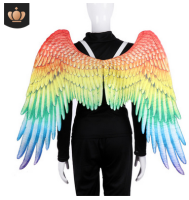 2023 Korean 3D Angel ปีกธีมฮาโลวีน Carnival Party เครื่องแต่งกายเครื่องแต่งกายคอสเพลย์ Unisex อุปกรณ์ตกแต่งสำหรับผู้ใหญ่เด็กตกแต่ง