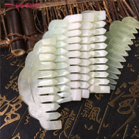 The Big Ups? 1PC Nature Jade หวีนวดสปาการฝังเข็มหัวทรีทเมนท์ Gua Sha BOARD