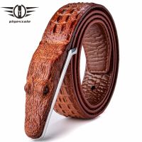 【CC】 Plyesxale marca homens cintos de luxo couro designer cinto alta qualidade ceinture homme crocodilo cinturones hombre 2022 b2