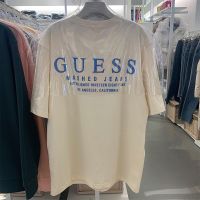 ✳ เสื้อยืดแขนสั้น พิมพ์ลายตัวอักษร guess สีพื้น เข้ากับทุกการแต่งกาย แฟชั่นฤดูร้อน สําหรับผู้ชาย และผู้หญิง