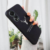 เคสสำหรับ OPPO A78 4G ซิลิโคนนิ่มเคสโทรศัพท์กวางเรนเดียร์ลายกวางเอลก์คลุมทั้งหมดกล้องเคสวอลเปเปอร์หินกันกระแทก