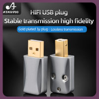 ATAUDIO HiFi 2.0รุ่น USB ปลั๊กพร้อม USB ทองคำชุบ24K USB Type A Type B สำหรับ USB แบบ DIY สาย USB