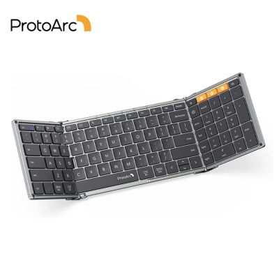 ProtoArc XK01 Bluetooth Wireless Keyboard with Numeric Keypad Foldable Keyboards for iPhone Computer iPad Basic Keyboards