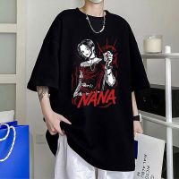 Manga Nana Osaki Print T Shirt Men Harajuku Short Sleeve Cotton T-Shirt Oversize Anime Summer Punk Hip Hop Tee Shirt Teens S-4XL-5XL-6XL