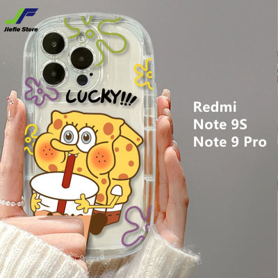 เคสโทรศัพท์การ์ตูน SpongeBob JieFie สำหรับ Redmi Note 9 Pro / Note 9S น่ารัก Pie Star Drink ชานมสบู่เคสโทรศัพท์กันกระแทก TPU