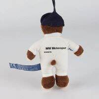 1ชิ้นสำหรับ BMW Bear Plush โซ่กุญแจน่ารักเครื่องประดับในรถยนต์อุปกรณ์ตกแต่งภายในวงแหวนตกแต่งภายนอก