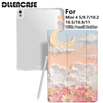 Hot Sale Dllencase For iPad Case With Pencil Holder For 2021 Pro 11 2019 2020 10.2 7/8th Gen 2018 9.7 5/6th Mini 4 5 6 Air 4  5 10.5 10.9 Cover A296