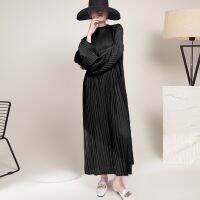 Autumn fold dress sense of the female senior long thin section loose maternity son pleated skirt brim reduction age