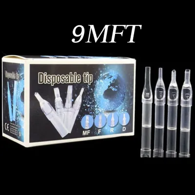 9MFT Tattoo Plastic Tip ปลายกระบอกเข็มสักพลาสติกใช้แล้วทิ้ง (1 กล่อง / 50 ชิ้น) Disposable Tattoo Tips