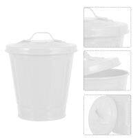 [hot]ↂ☊  Small Trash Can Lid Desktop Dumpster Iron Outdoor Pots