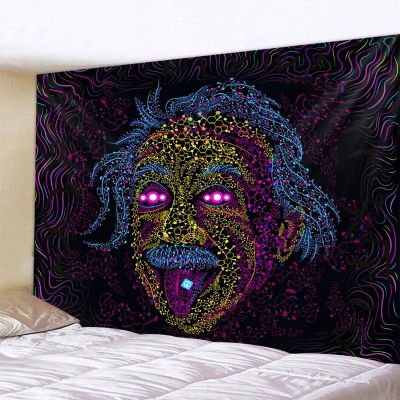Psychedelic Hippie Punk Painting Pattern Tapestry Witchcraft Polyester Wall Hanging Beach Picnic Yoga Rug Mat Home Decor Crafts