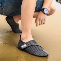 Leap Boy  【Sobestar】Unisex รองเท้าน้ำสำหรับผู้ชายผู้หญิงขายกันน้ำ Slip On Aqua รองเท้าชายหาดกลางแจ้งว่ายน้ำท่องรองเท้าผ้าใบ Plus ขนาด (ขนาด 36-49)