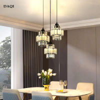 Nordic luxury crystal chandelier blackgold E27 ho lamp kitchen living room bedroom corridor interior lighting