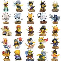 【LZ】 25 Style Pokemon Pikachu Cosplay NARUTO Anime Figure Toy For Children Kawaii Room Decor Statue Ornament Collection Birthday Gift