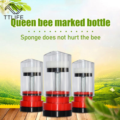100% เดิมสวนผึ้งผึ้งราชินีเครื่องหมายจับพลาสติกมือเดียวเครื่องหมายขวดกดโรตารีเครื่องหมายสำหรับผึ้ง