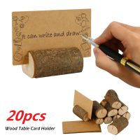 20pcs Wooden Table Holder and Folding Cardboard Place Card Holders Note Photo Picture Clip Wood Wedding Party Direction Signs