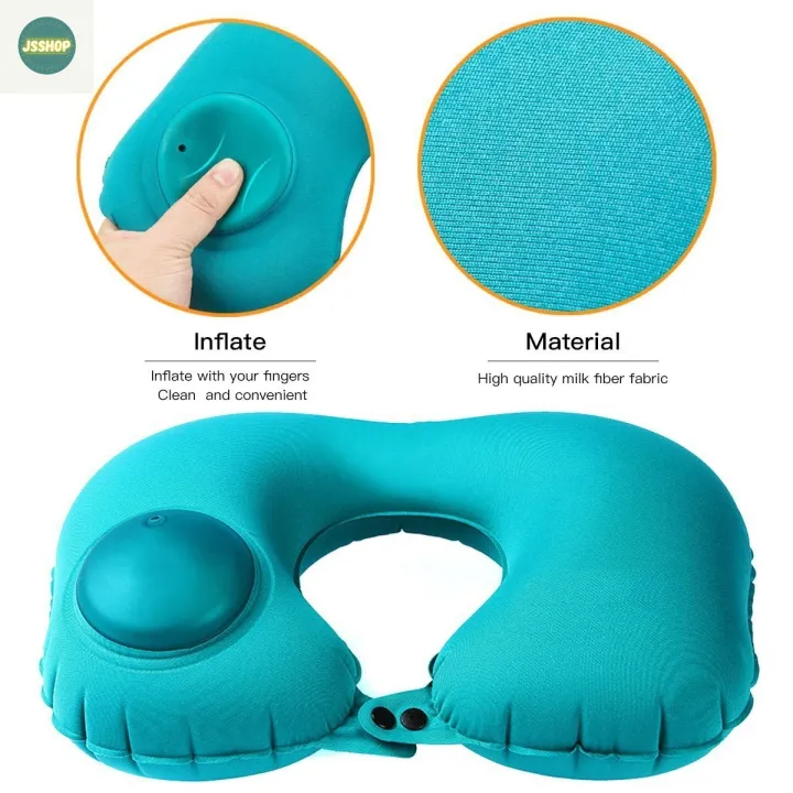 Inflatable Travel Neck Pillow U Pillow Adjustable Airplanes