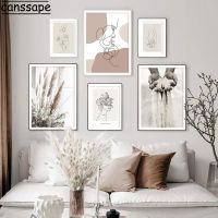 【cw】 Abstract Lines Prints Hay Reed Canvas Posters Hand Wall Minimalism Print Pictures Poster Room Decoration