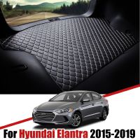 แผ่นหนังรองท้ายรถสำหรับ Hyundai Elantra 2015 2016 2017 2018 2019กันน้ำแผ่นรองป้องกันพื้นอุปกรณ์เสริมไลเนอร์กระบะ