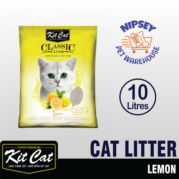 Kit Cat Classic Clump Cat Litter (Lemon) 10L Lazada PH