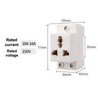 NewHopeTreee ประเภท AC30 Rail Mount ไฟ AC 10/16/25/32A 250V 2/3/4 Pin Plug Modular Socket