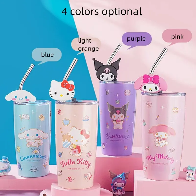 Sanrio Cinnamoroll Kuromi My Melody Plastic Sippy Cup Water Cup