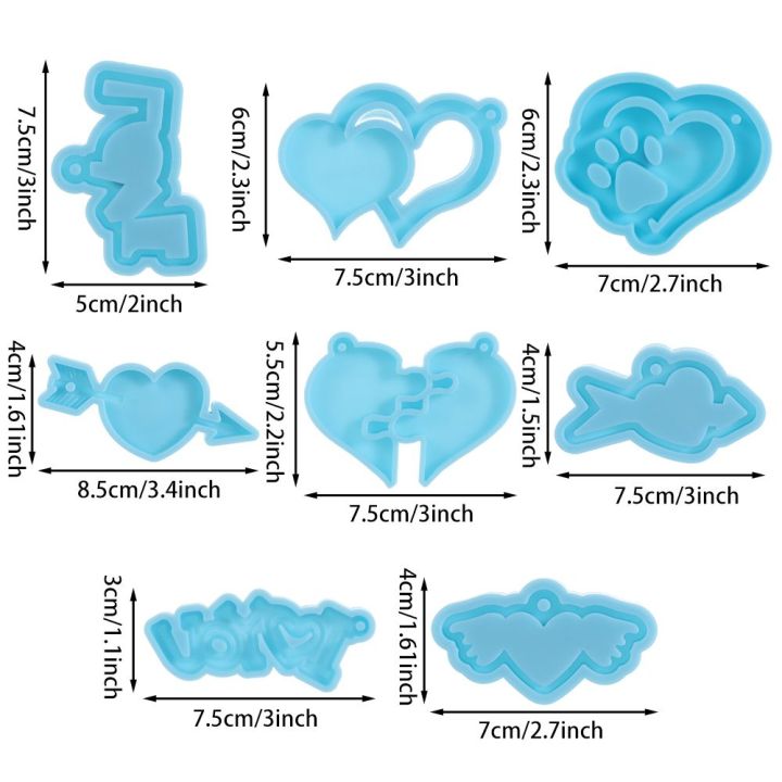 waterme-แม่พิมพ์ซิลิโคนทำเครื่องประดับจี้แขวน-diy-อีพ็อกซี่วันวาเลนไทน์แม่พิมพ์เค้กเรชินพวงกุญแจแม่พิมพ์พวงกุญแจ
