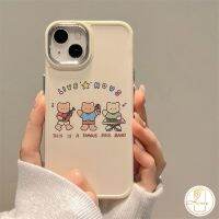 เคสกรอบเลนส์โลหะเคลือบอิเล็คโทรดชุบสุดหรูเข้ากันได้กับ IPhone 15 11 13 12 14 Pro Max 15 7 8 Plus XR XS X MAX เคสนิ่มรูปหมีน่ารัก