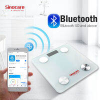 Sinocare สมาร์ทไขมันในร่างกายองค์ประกอบขนาดห้องน้ำขนาดทดสอบ12ร่างกายวันที่มวล BMI สุขภาพเครื่องชั่งน้ำหนักจอแสดงผล LED บลูทูธ