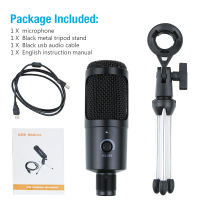 Professional Condenser Microphone PC Studio USB Microphone for Computer Gaming Streaming Video Mic Podcasting Recording Microfon