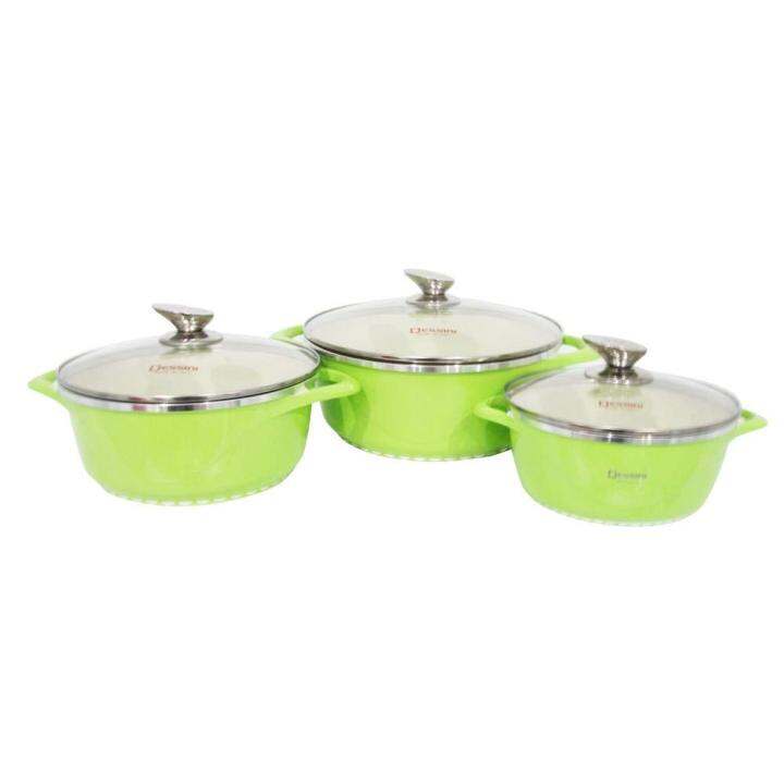 Keimav Dessini Cookware Set of 11 (Green) Lazada PH