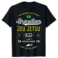 Ocean Shark Jiu Jitsu Shirt For BJJ Jujitsu Gift New Arrival Mens T Shirts Group Tops Shirt Cotton Slim Fit
