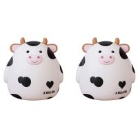 2X Piggy Bank,Cute Cow Money Bank for Boys and Girls,Childrens Shatterproof Coin Bank,Best Birthday for Children,White