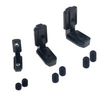 10pcs/lot 2020 Black L Shape Interior Corner Connector Joint Bracket with screws for 2020 3030 4040 EU Aluminum Profile