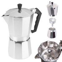 Aluminum Coffee Pot Makers 2 cup Italian Stove Top Moka Espresso Cafeteria Percolator Tool Holder Coffee Making With Battery